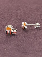 Cataleya jewels Zilveren Oorknoppen - Bijtje - Emaille
