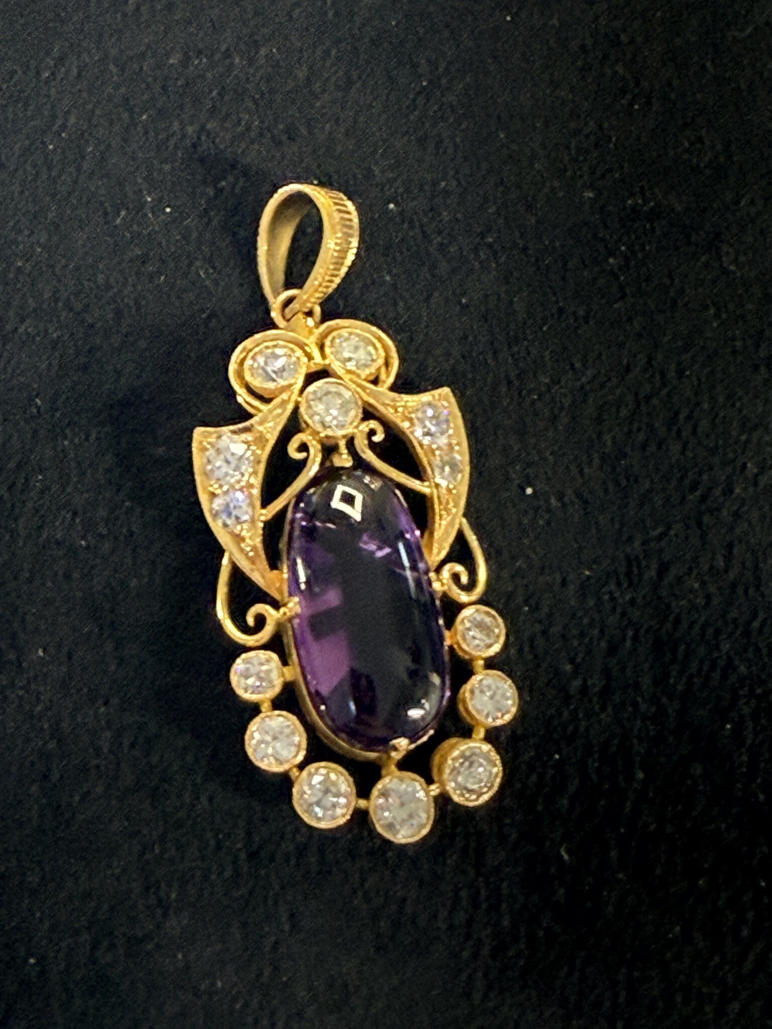 Antieke gouden hanger met amethist kopen? | Juwelier Christian