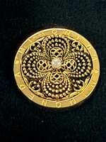 Mi moneda Mi Moneda munt M Flower goud/zwart/parel