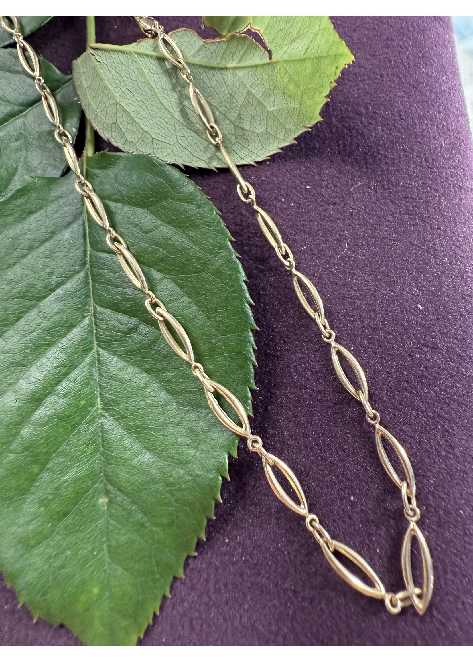 Vintage & Occasion Occasion geelgouden collier ovale schakel  - lengte 46 cm