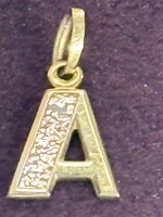 Vintage & Occasion Geelgouden hanger letter A