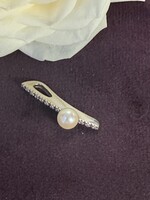 Vintage & Occasion occasion witgouden hanger met parel