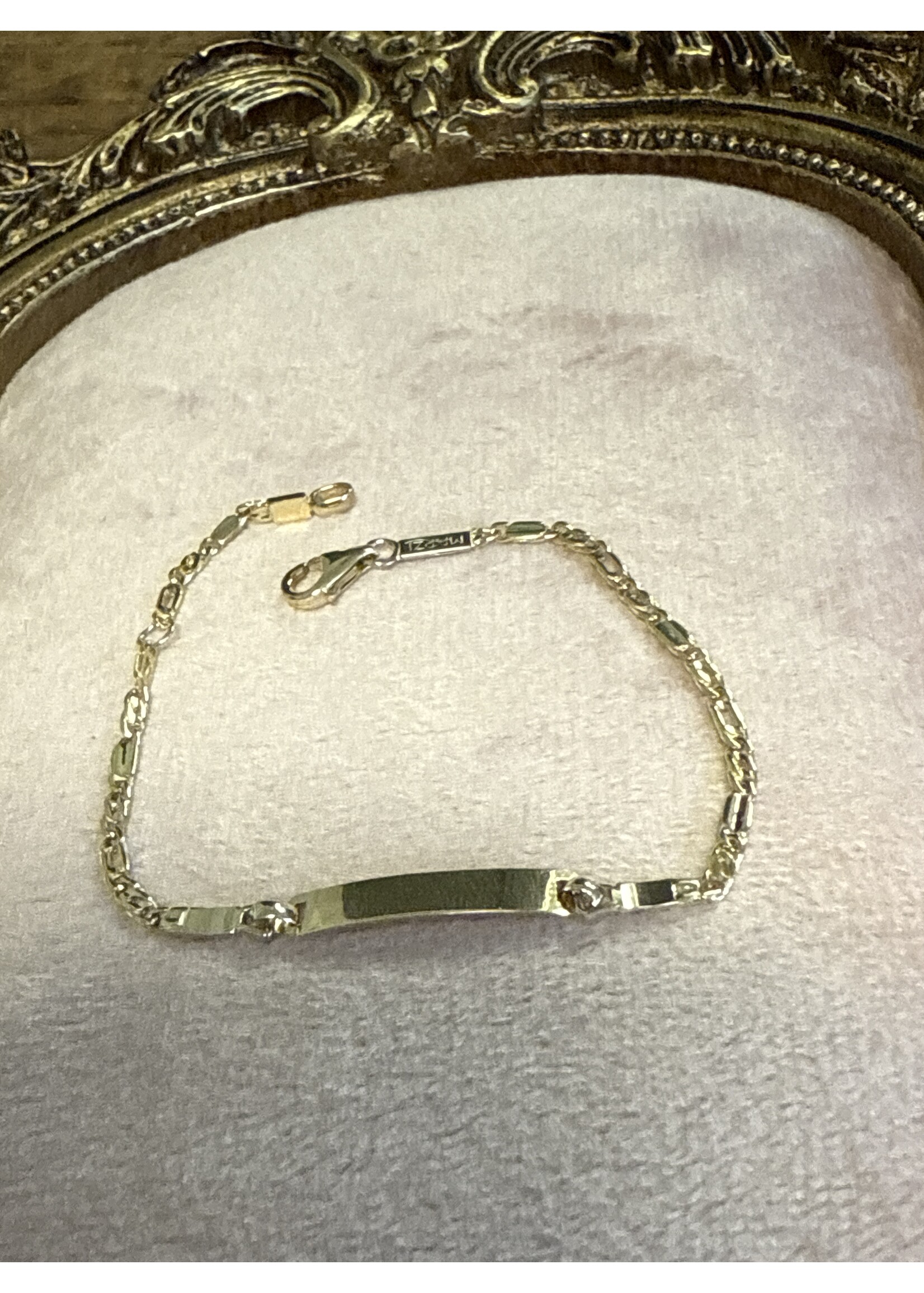 Cataleya jewels Geelgouden 14k baby plaat armband 12-14cm