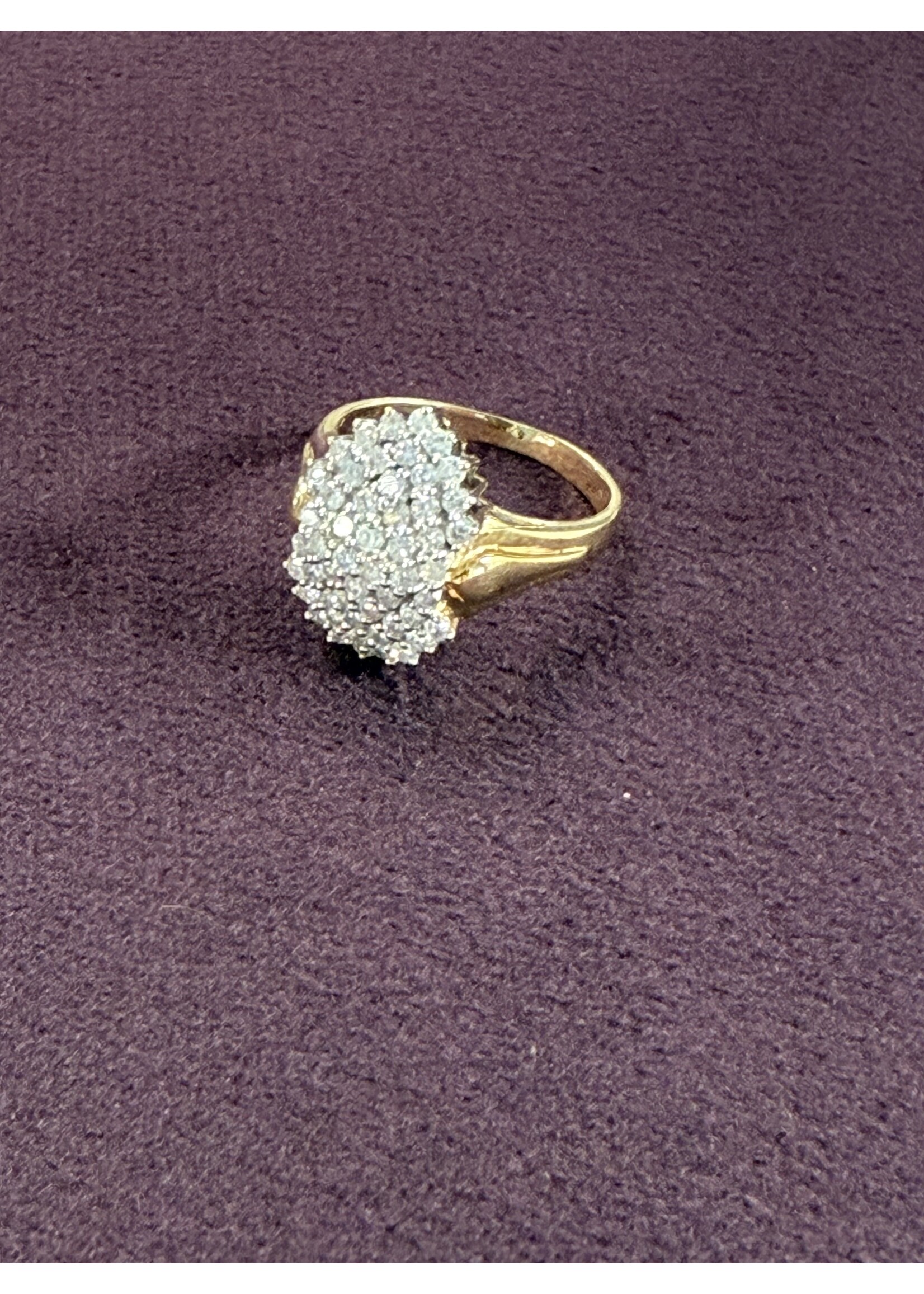 Vintage & Occasion Geelgouden ring met briljant circa 0.75  ct - maat 17.5