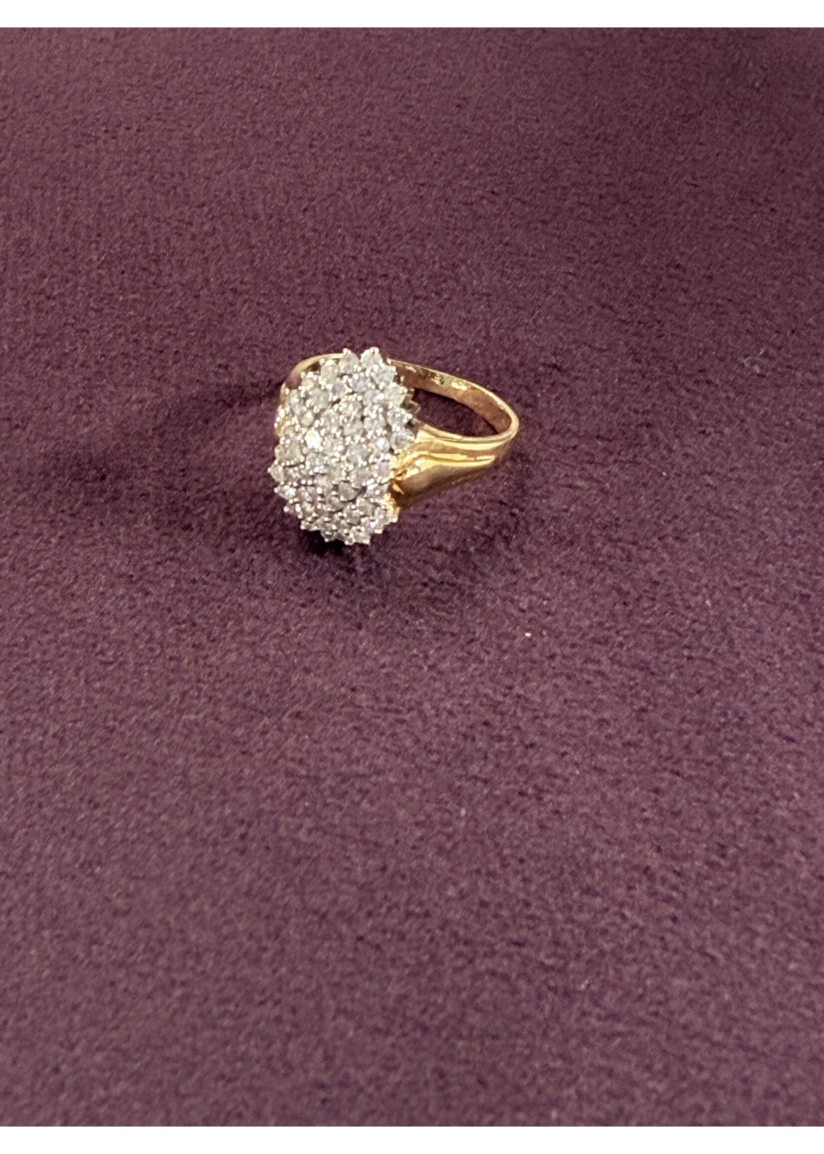 Vintage & Occasion Geelgouden ring met briljant circa 0.75  ct - maat 17.5