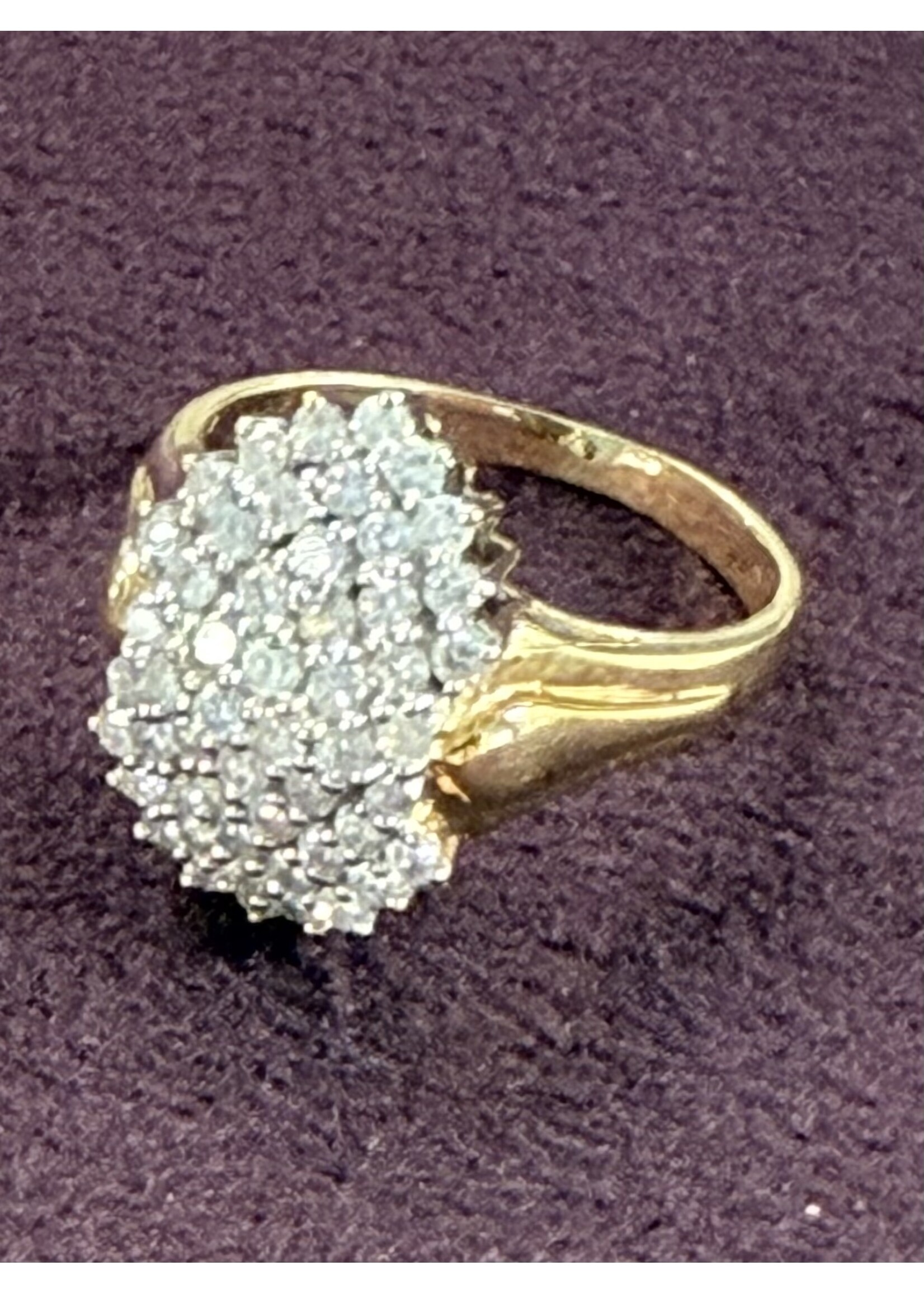 Vintage & Occasion Geelgouden ring met briljant circa 0.75  ct - maat 17.5