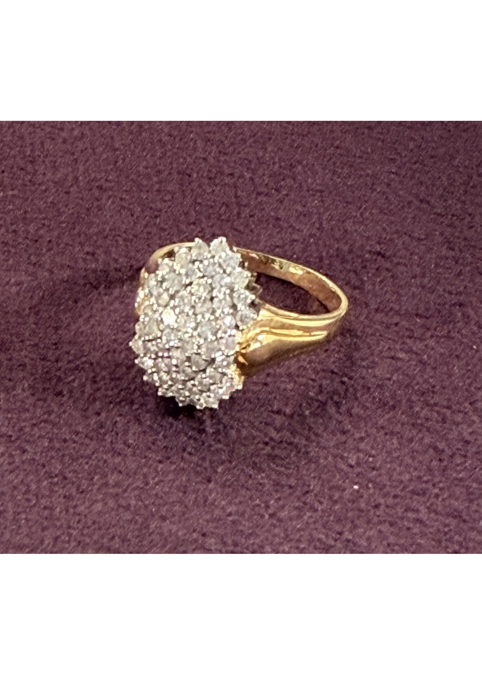 Vintage & Occasion Geelgouden ring met briljant circa 0.75  ct - maat 17.5
