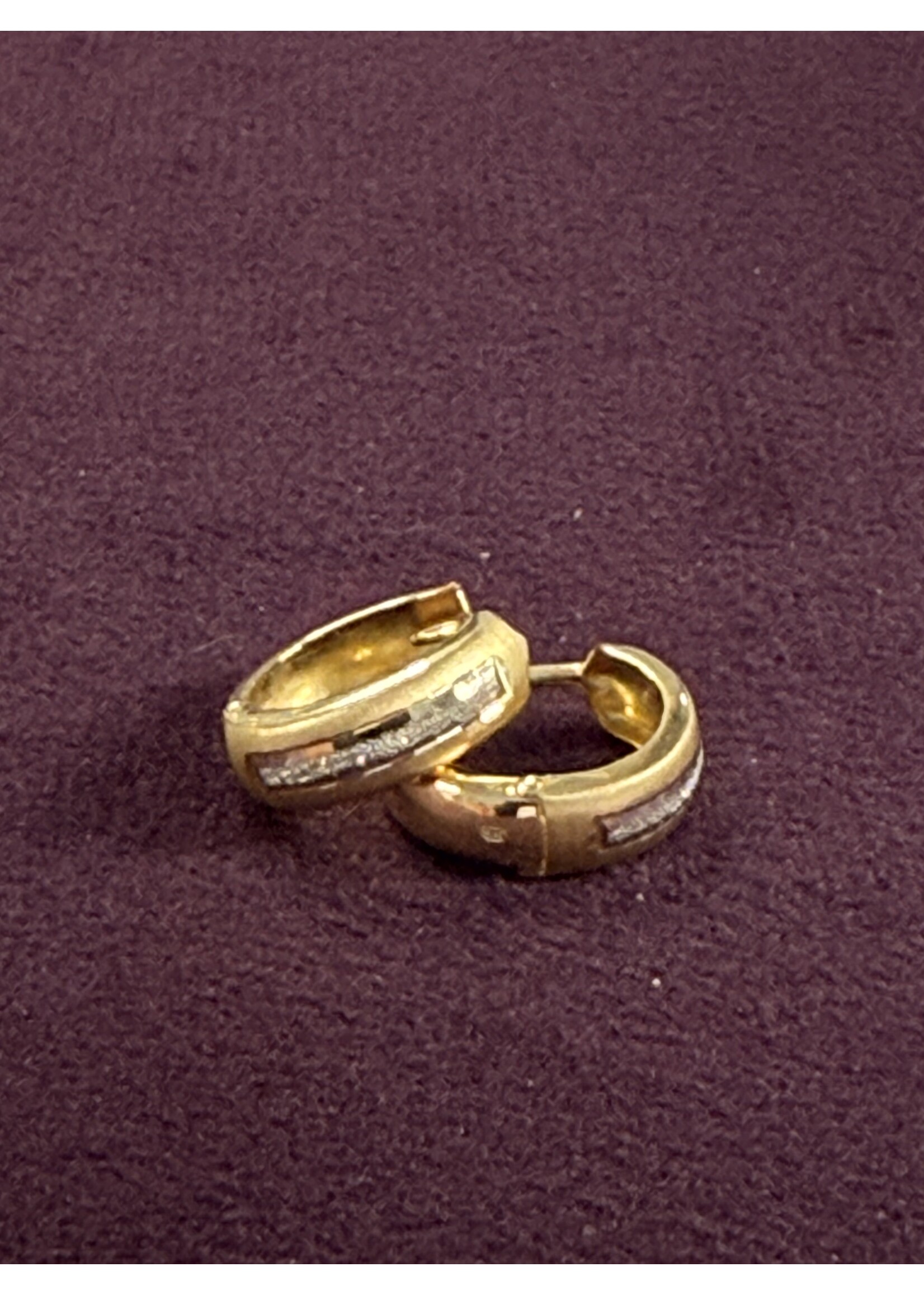 Vintage & Occasion Bicolor  klap oorringen 14 karaat