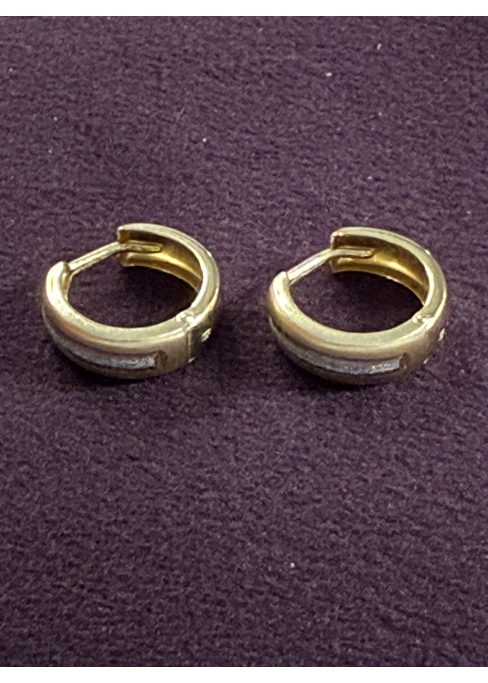 Vintage & Occasion Bicolor  klap oorringen 14 karaat