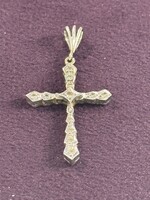 Vintage & Occasion Witgouden 14k  kruis met briljant bezet