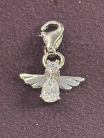 Vintage & Occasion Zilveren engeltje met zirkonia steentjes