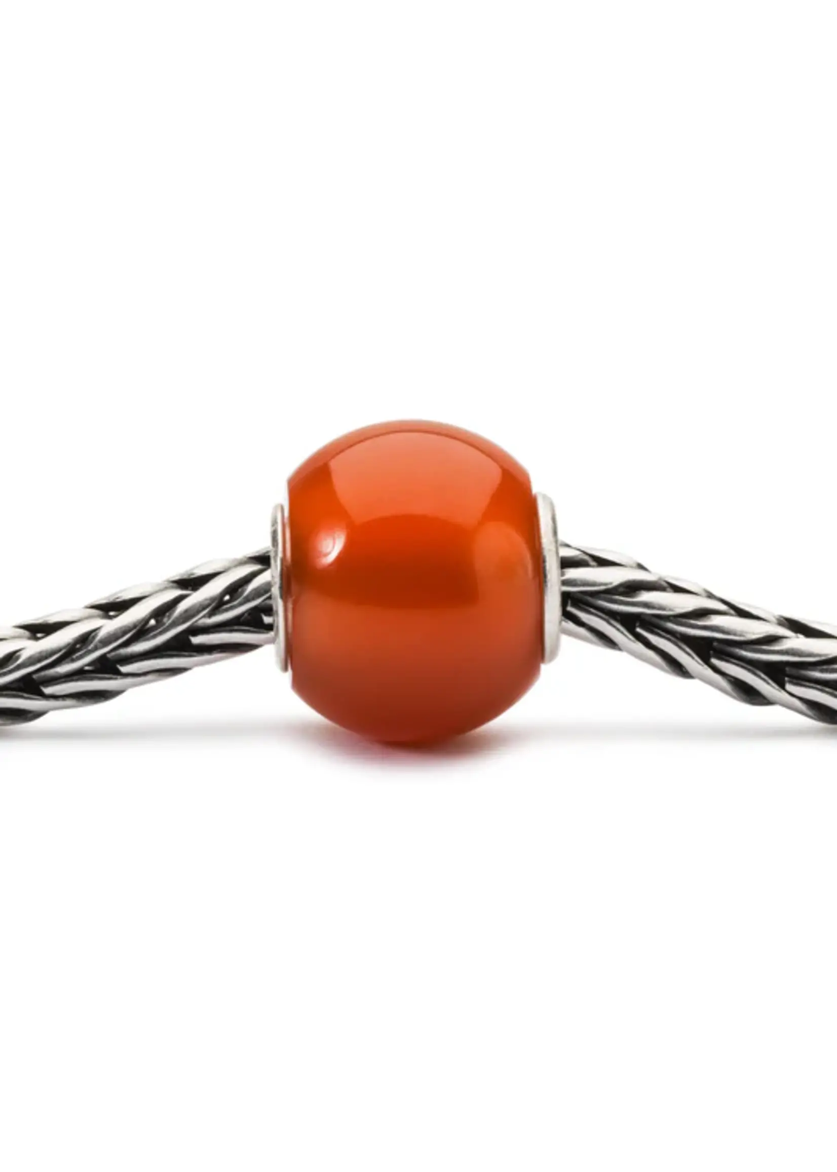 Vintage & Occasion Trollbeads Rode onyx, rond TSTBE-00023