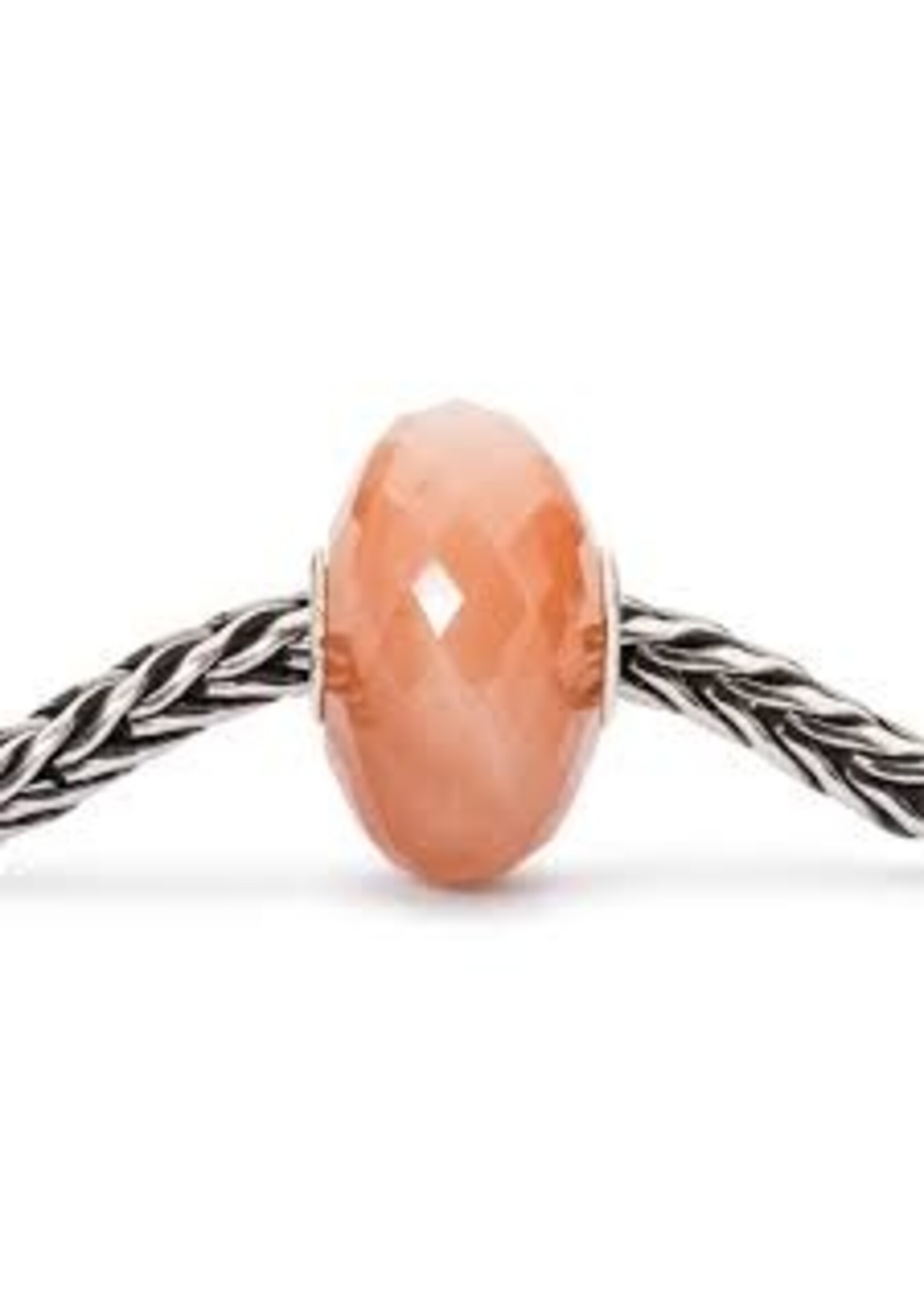 Vintage & Occasion TROLLBEADS TSTBE-20022 - KRAAL MET ZALMROZE FACETGESLEPEN MAANSTEEN