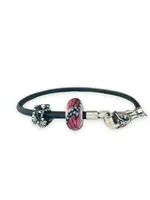 Trollbeads Trollbeads - Vlinderhart armband leer (21cm) - TLB25B21