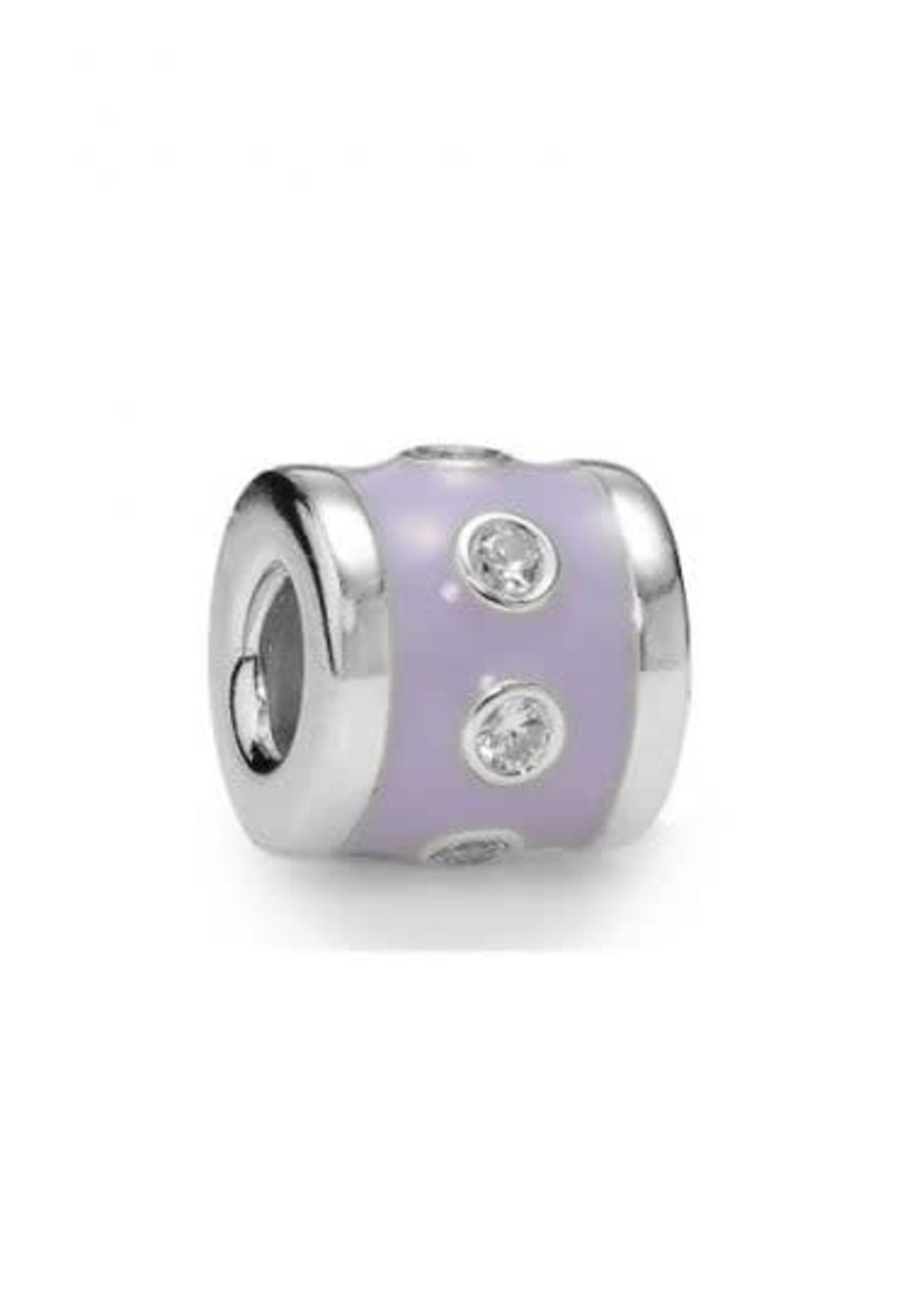 Vintage & Occasion Pandora - Roze gemailleerde bedel zilver - 790136