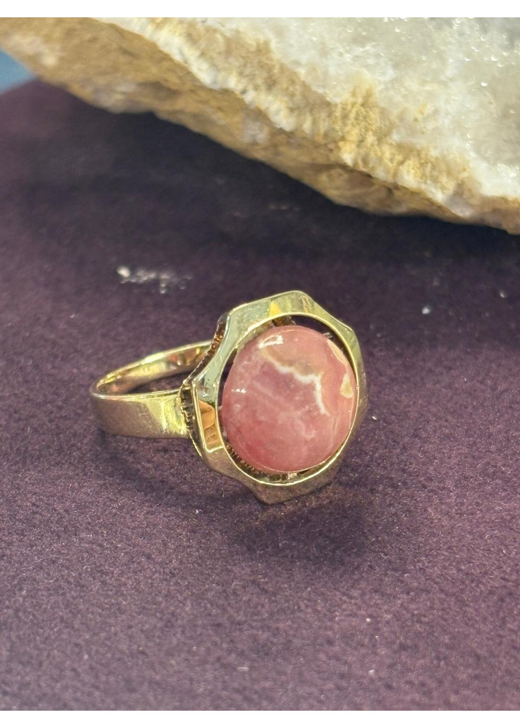 Vintage & Occasion Occasion ring met roze edelsteen Rhodochrosiet