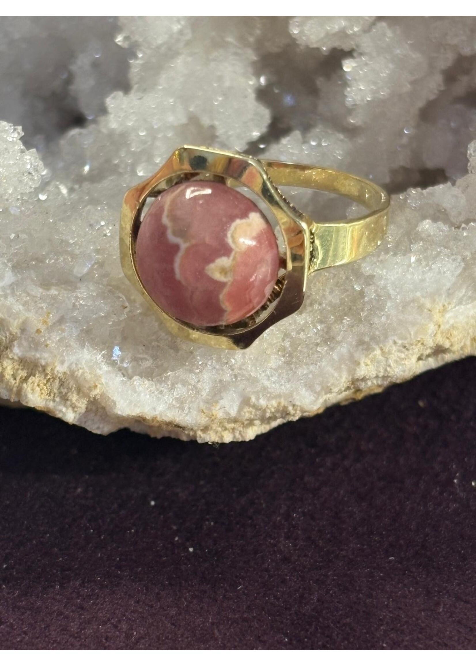 Vintage & Occasion Occasion ring met roze edelsteen Rhodochrosiet