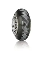 Trollbeads Pandora - Muranoglas bedel Zwart zigzag - 790601