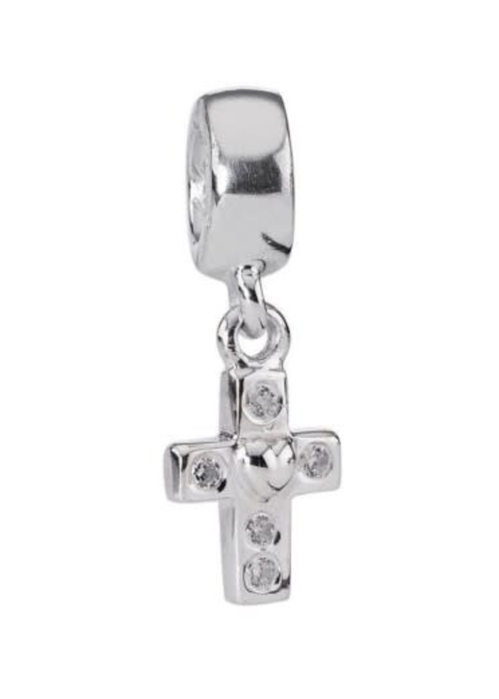 Trollbeads Pandora - Zilveren bedel met hangend kruisje -790355