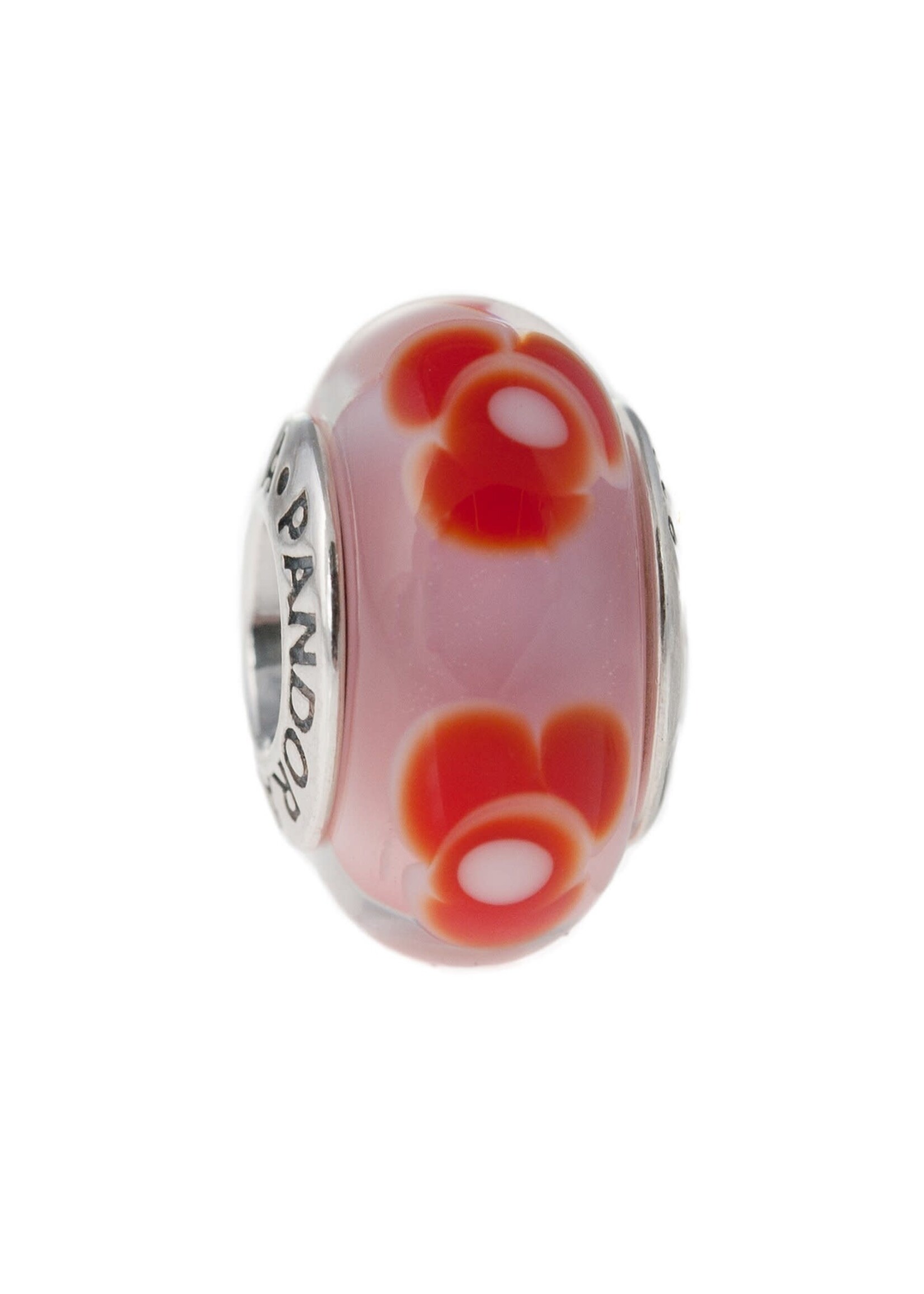 Trollbeads Pandora - Bedel Muranoglas rode bloemen - 790647