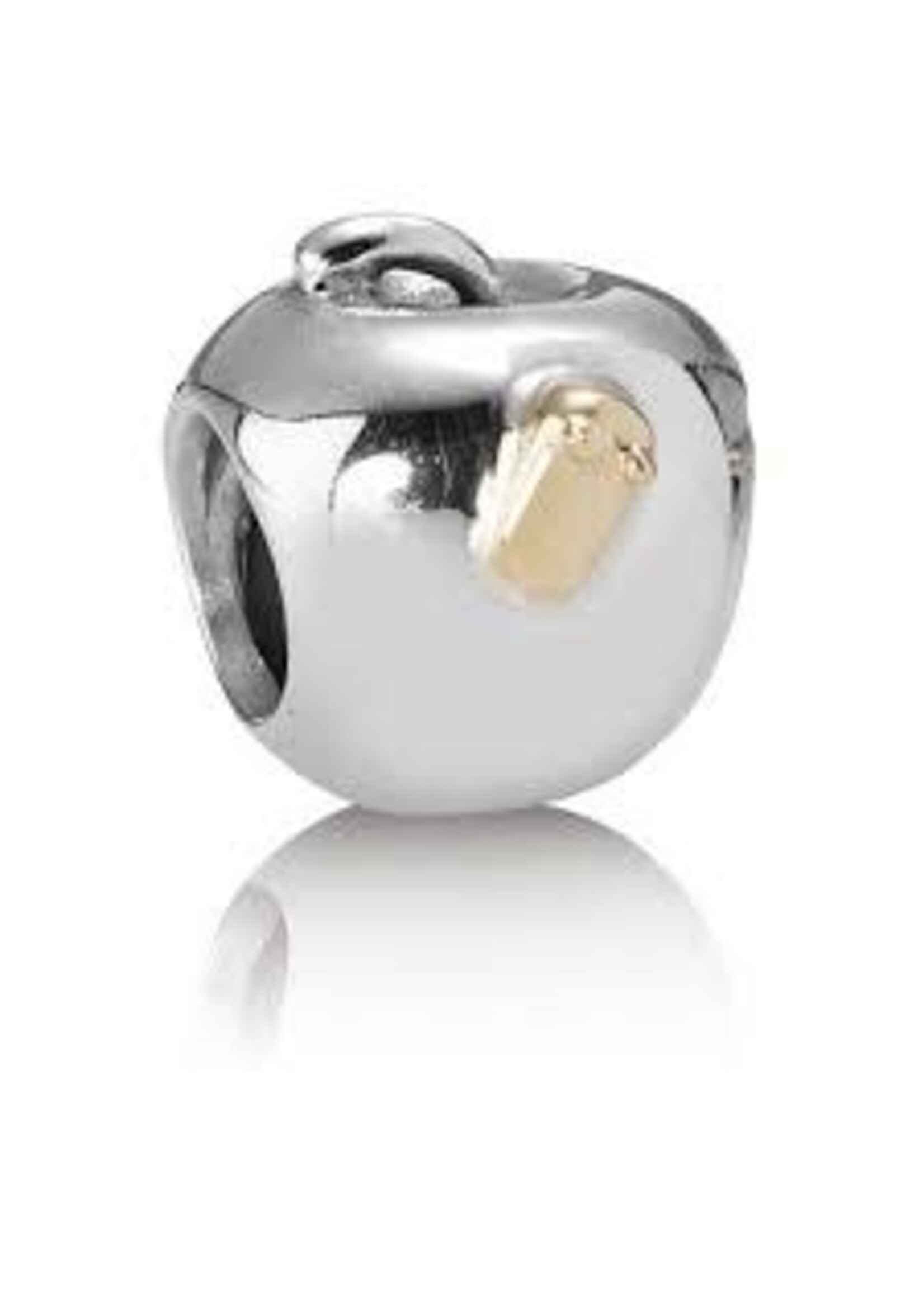Trollbeads Pandora - Zilveren appel met gouden rups -790168
