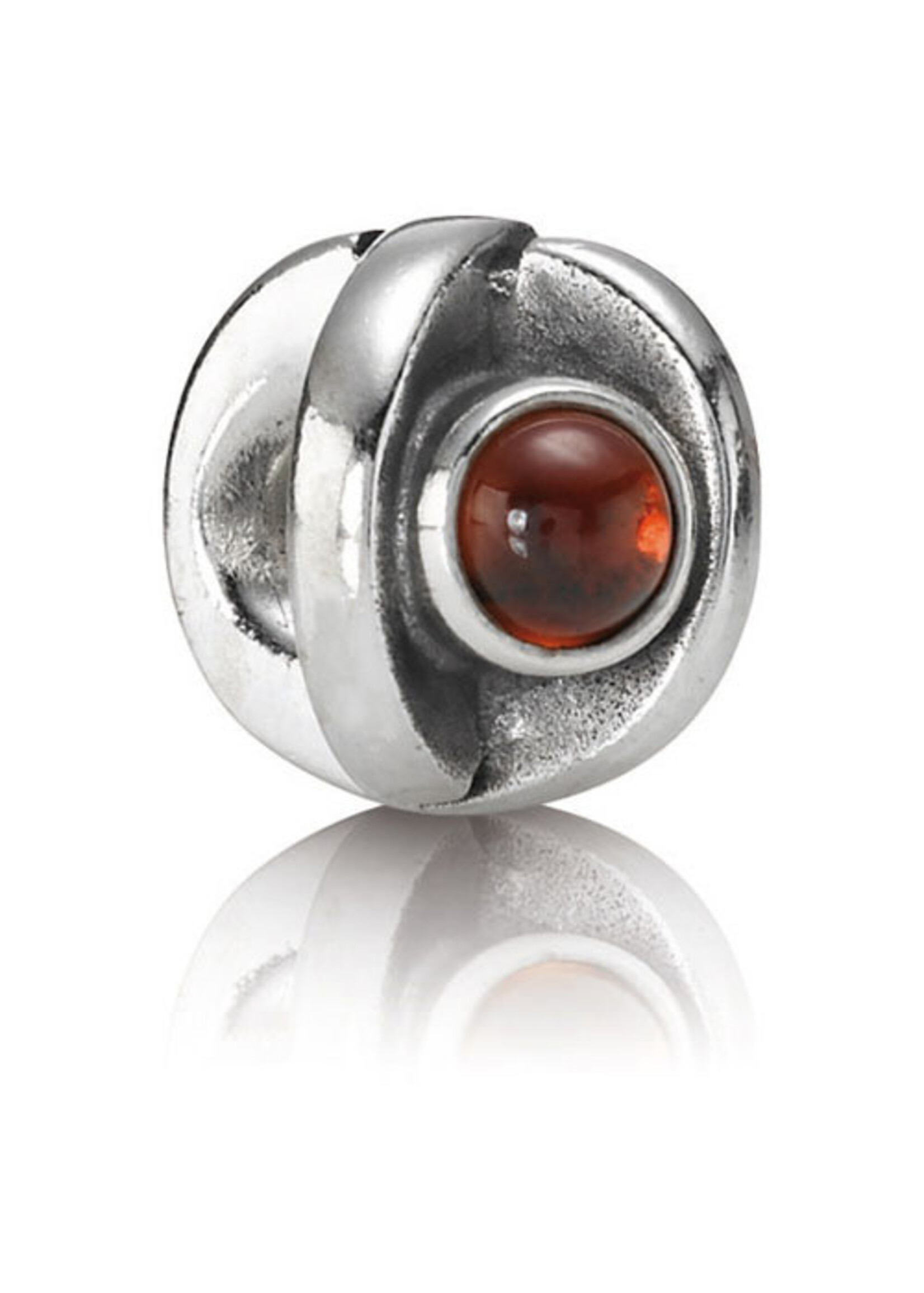 Trollbeads Pandora - Eye Bedel met Granaat steen - 790127