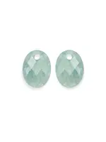 Sparkling Jewels EAGEM57-MO Sparkling Jewels Rich Green Amazonite Medium Oval oorbel edelstenen