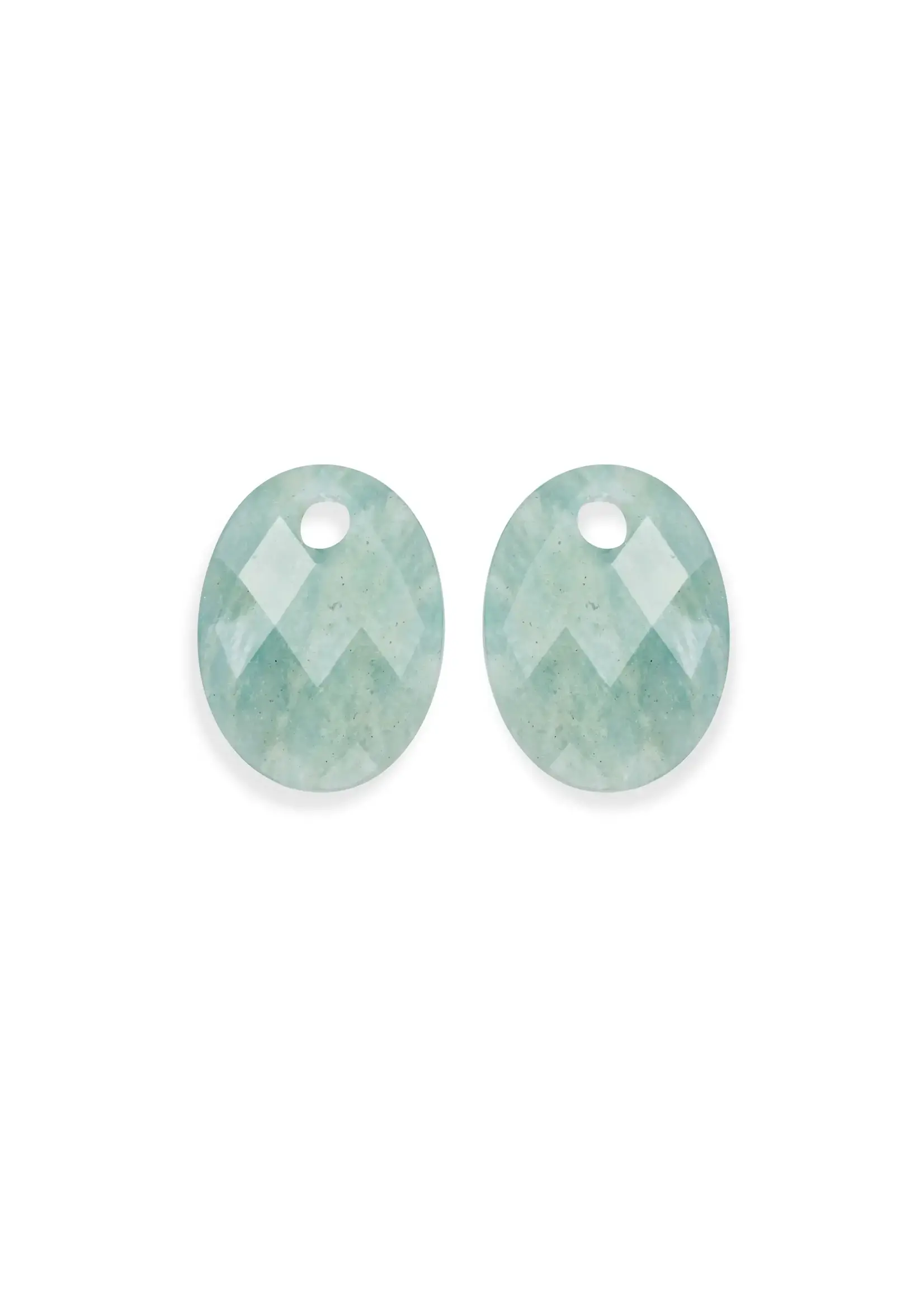 Sparkling Jewels EAGEM57-MO Sparkling Jewels Rich Green Amazonite Medium Oval oorbel edelstenen