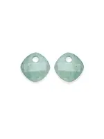 Sparkling Jewels EAGEM57-CC Sparkling Jewels Rich Green Amazonite Cushion Cut oorbel edelstenen