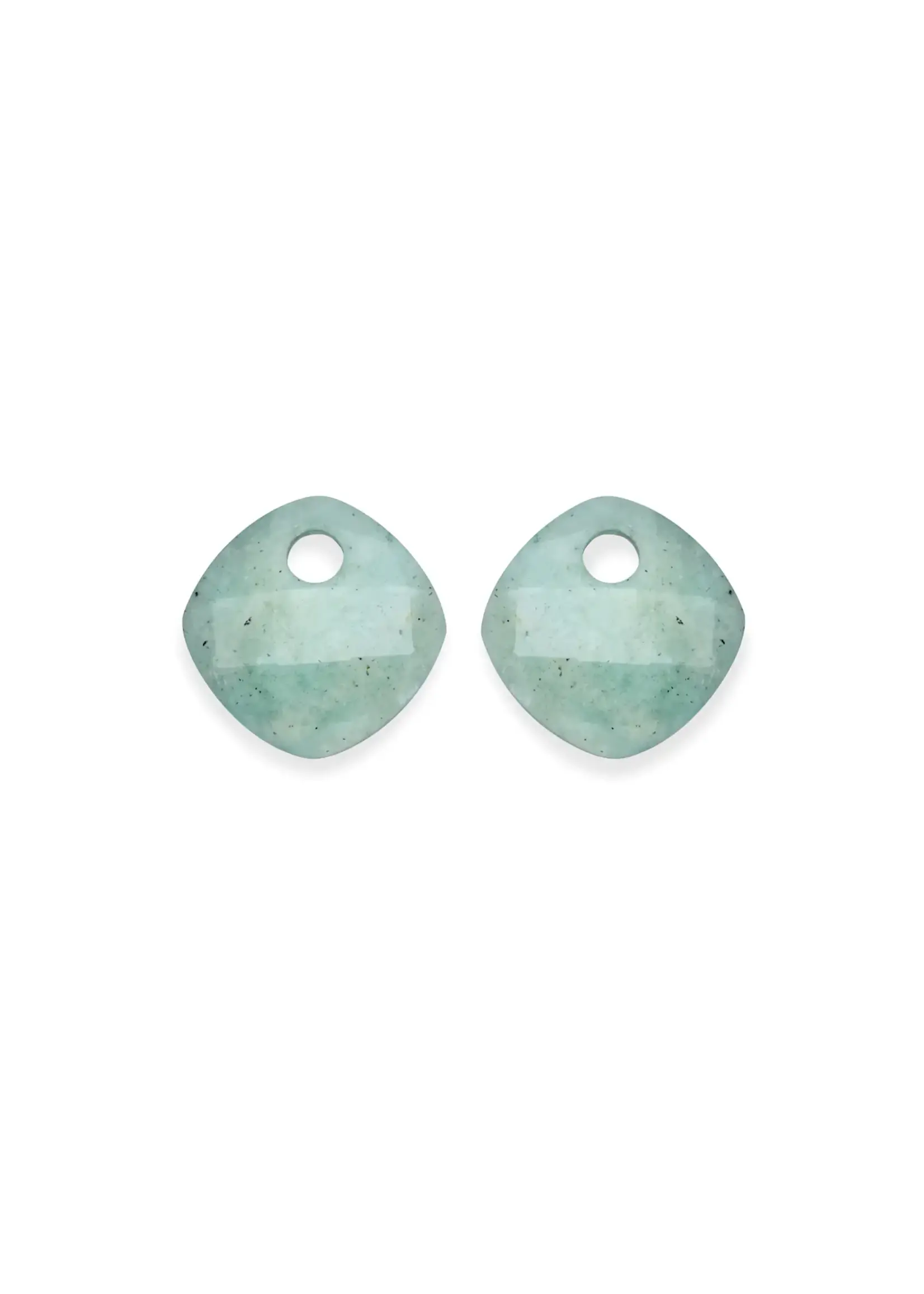 Sparkling Jewels EAGEM57-CC Sparkling Jewels Rich Green Amazonite Cushion Cut oorbel edelstenen