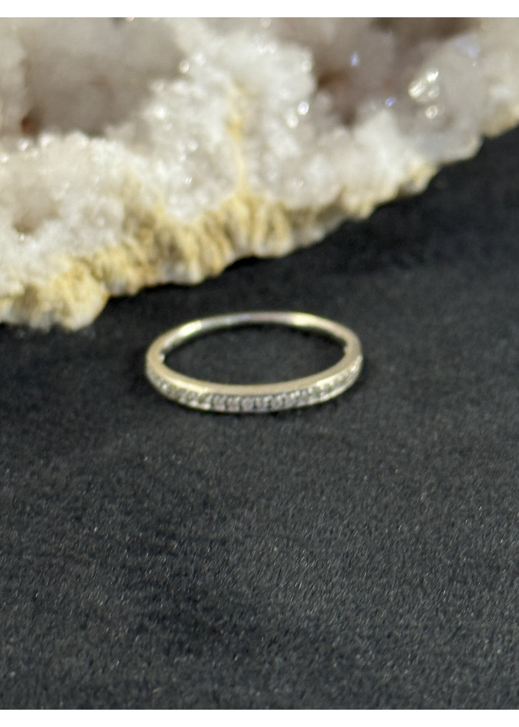 Vintage & Occasion Witgouden aanschuif ring met briljant - maat 17.5