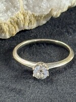 Vintage & Occasion Diamond point witgouden solitair ring  0.40 ct - maat 17