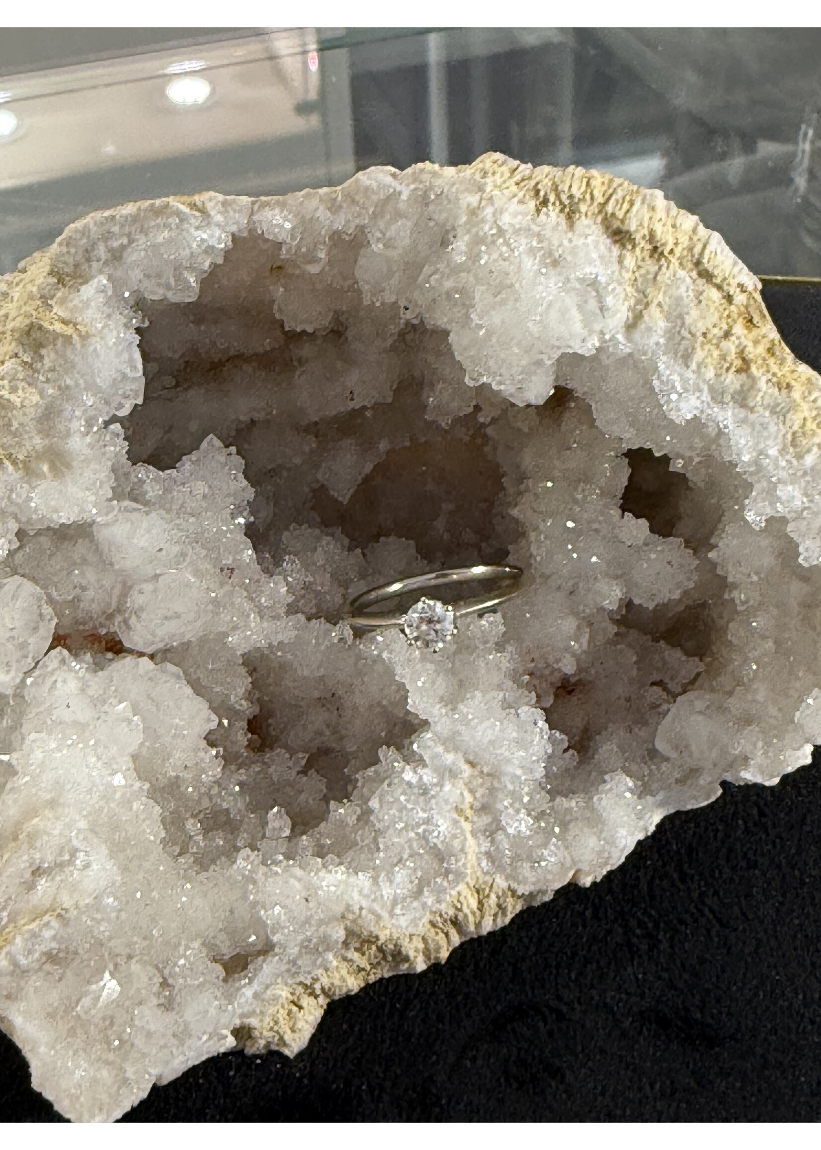 Vintage & Occasion Diamond point witgouden solitair ring  0.40 ct - maat 17