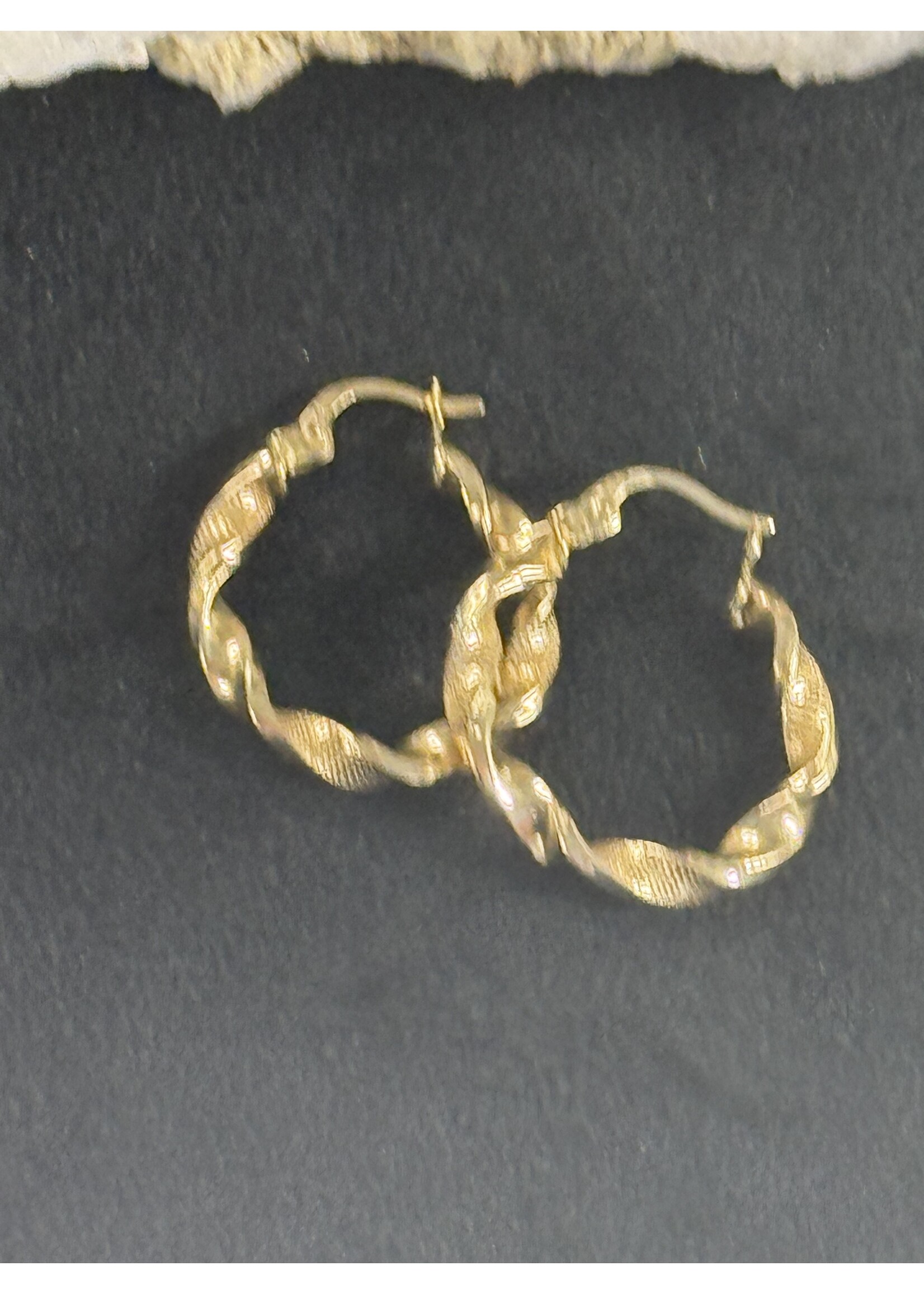 Cataleya jewels Geelgouden 14k  oorringen wokkel 20 mm doorsnee