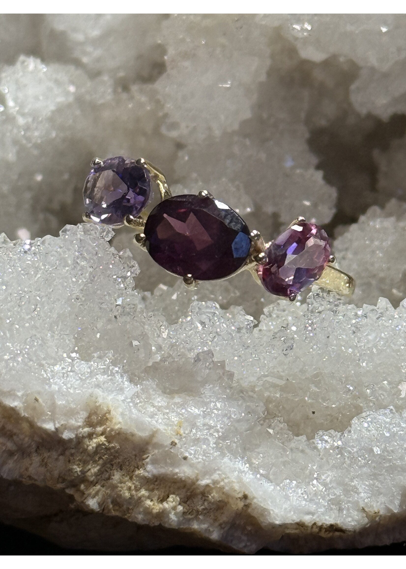 Cataleya jewels Geelgouden Ring met Roze Topaas – Maat 17.5 | Uniek Vintage Sieraad