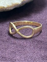 Vintage & Occasion Geelgouden 14 k  ring infinty - maat 17.5