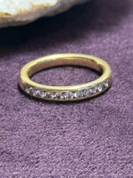 Vintage & Occasion Geelgouden aanschuifring met briljant - maat 15.75