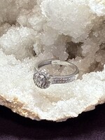 Vintage & Occasion Witgouden 10k  ring met briljant 0.50 ct - maat 17.5