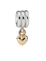 Vintage & Occasion Pandora - Dangling Heart met 14k gouden hartje - 790173