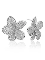 Sparkling Jewels Sparkling Jewels  Flora Push Back Oorbellen Zilverkleurig EAS38 cz