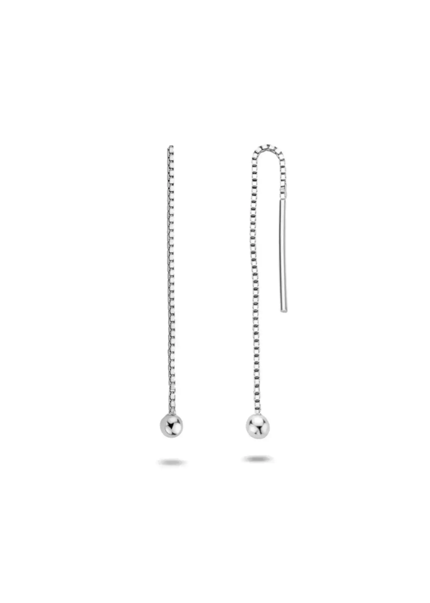 Cataleya jewels Zilveren Doortrekoorbellen Bolletje