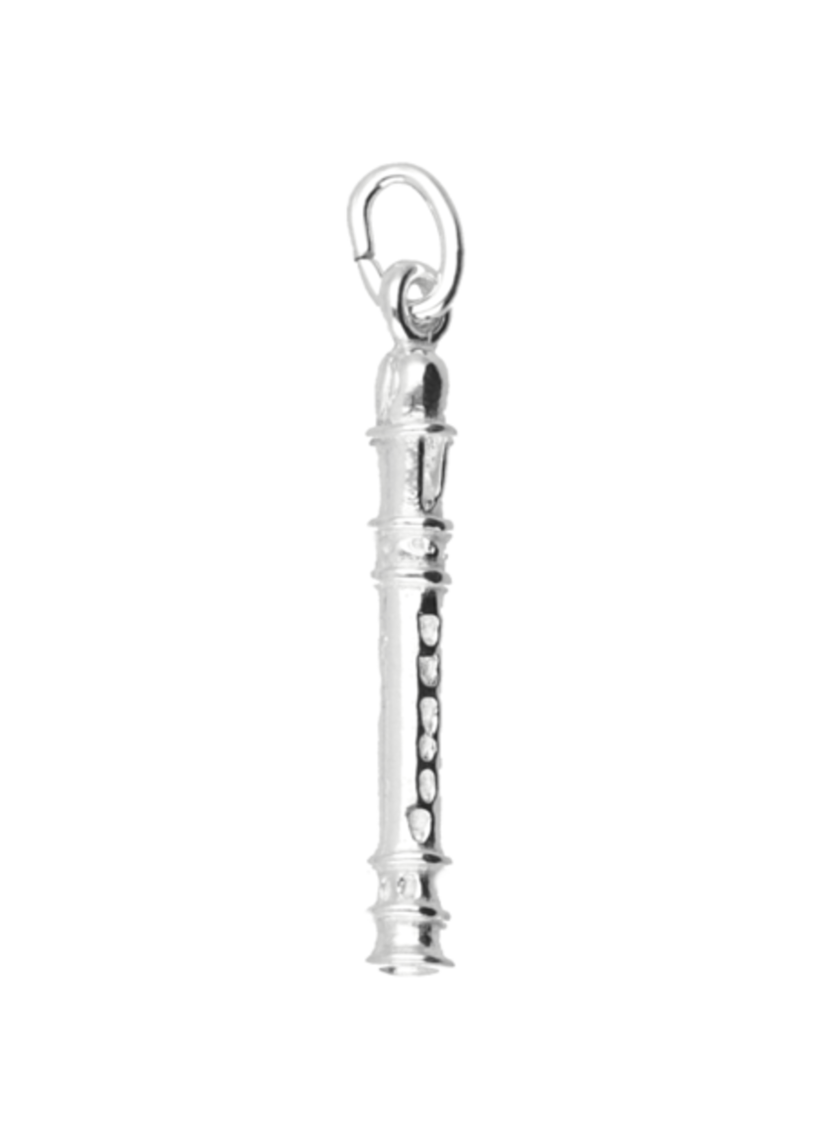 Vintage & Occasion Zilveren hanger blokfluit