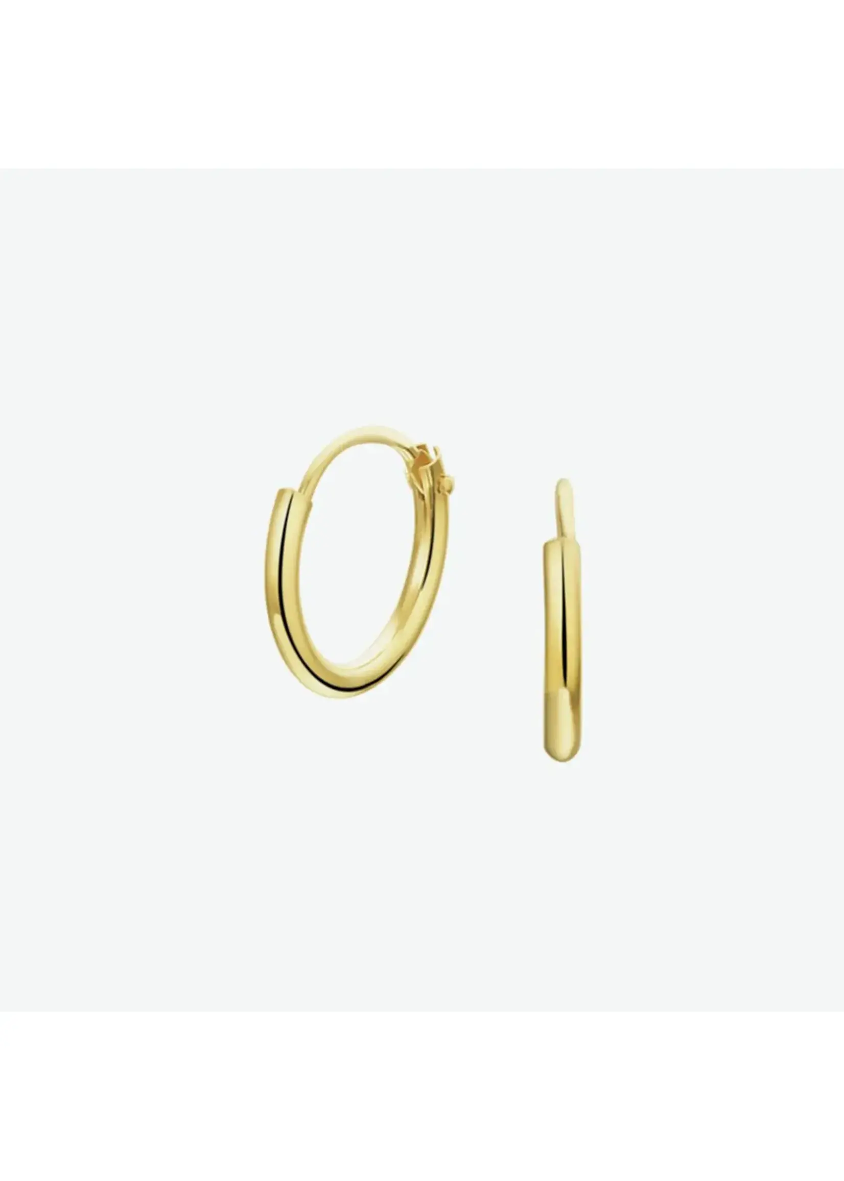 Vintage & Occasion Gouden oorringen ronde buis 9mm 1.2