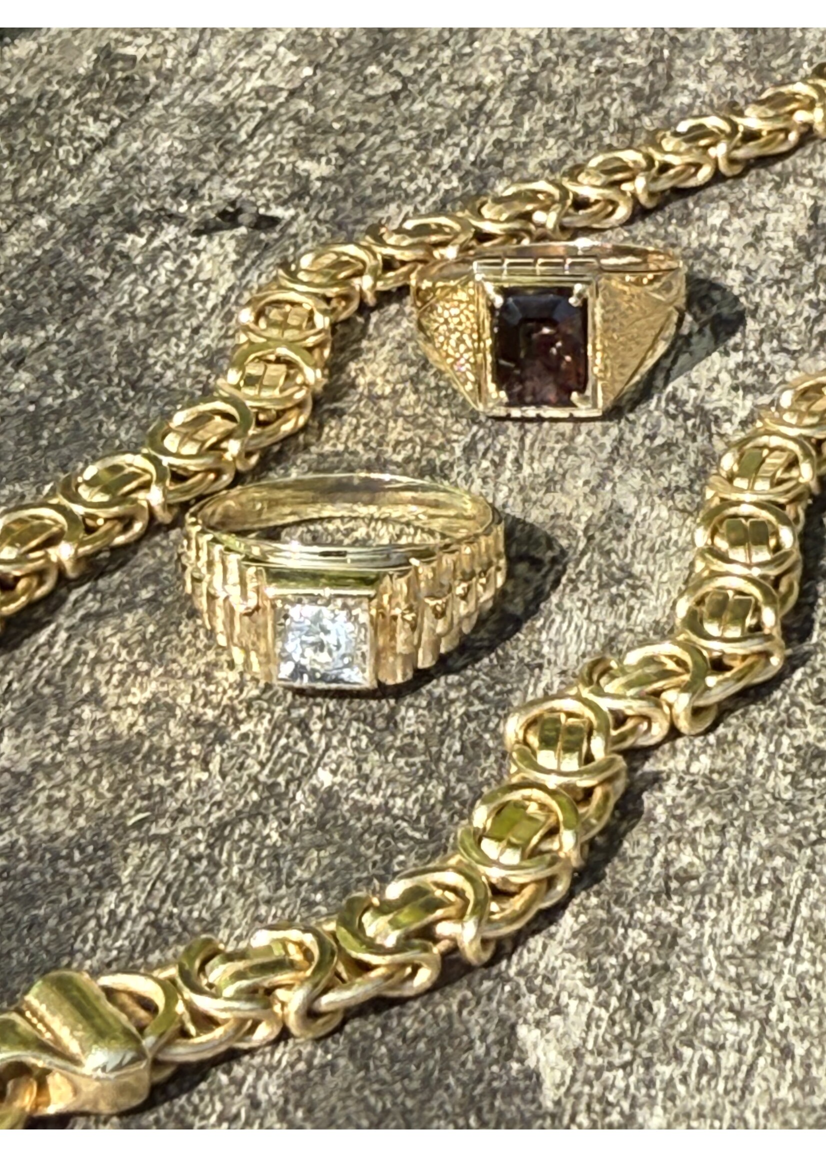 Vintage & Occasion Rolex Zegelring Goud met 0.24 ct Briljant – Maat 17.5