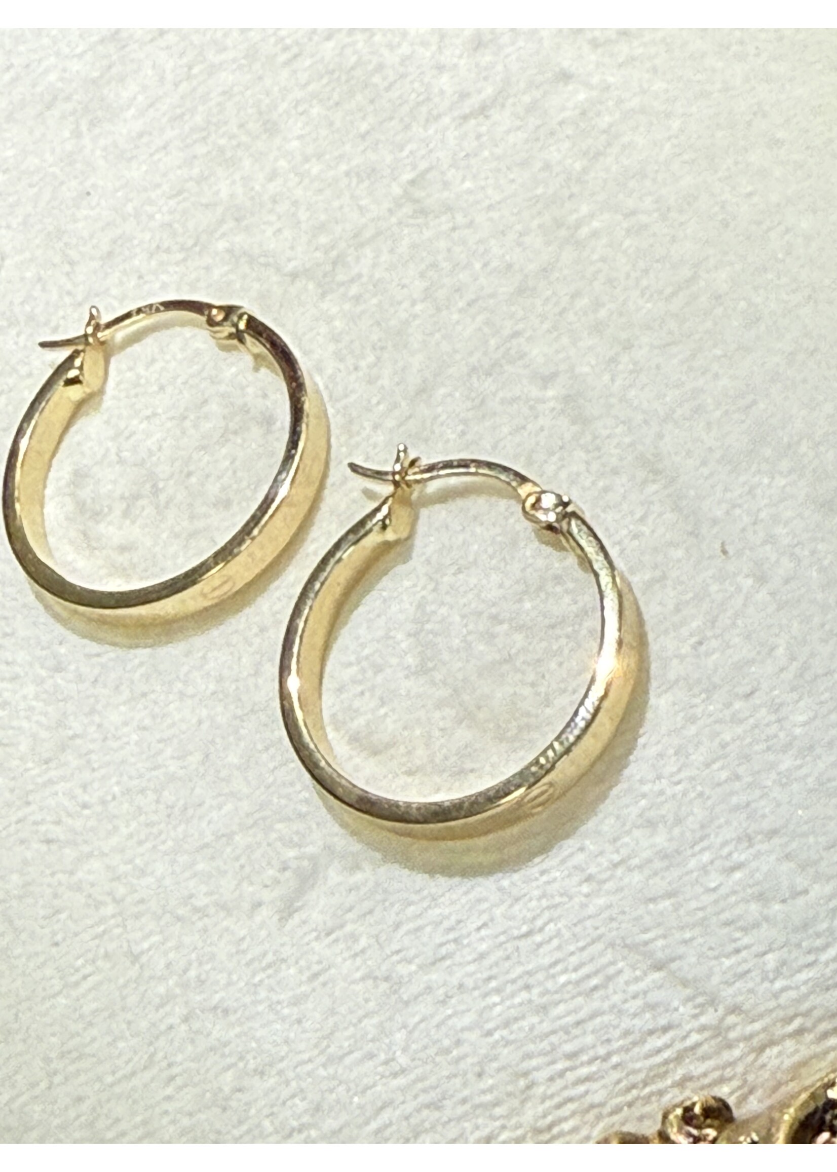 Cataleya jewels Geelgouden 18k brede oorringen