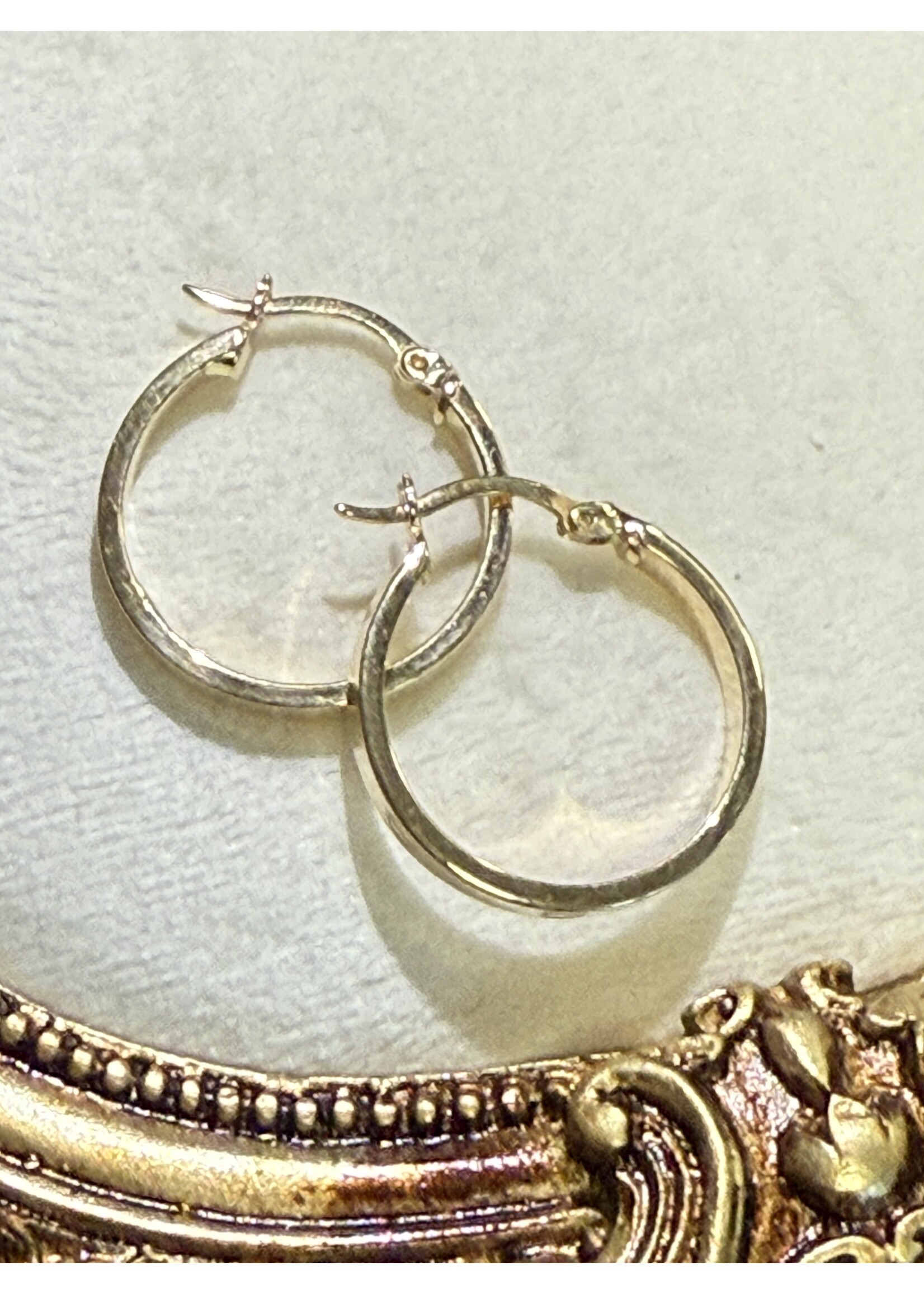 Cataleya jewels Geelgouden 18k brede oorringen