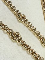 Vintage & Occasion Geelgouden 14k  luxe collier jasseron met luxe knopen - lengte 45 cm