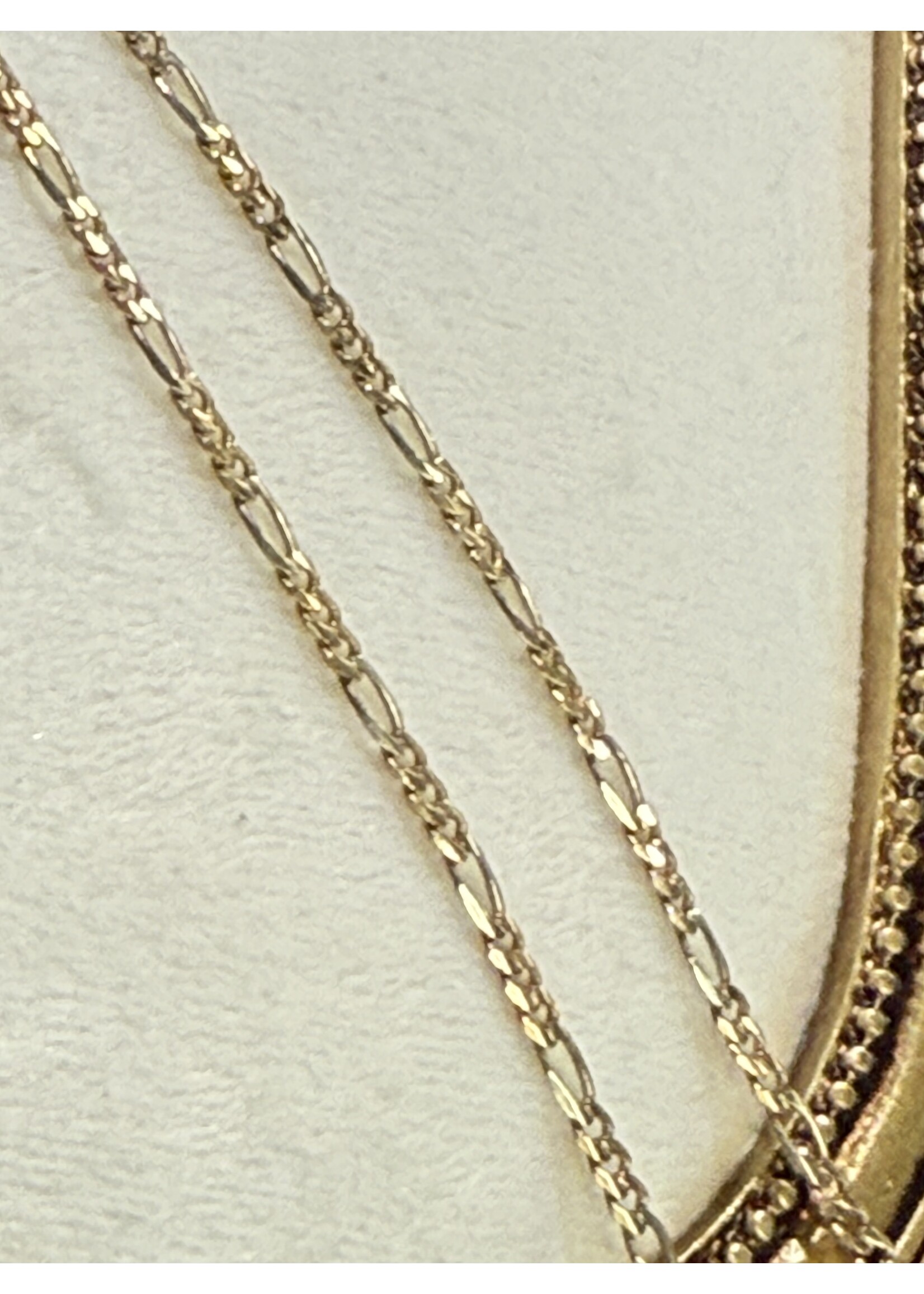 Vintage & Occasion Geelgouden 14k  ketting figaro schakel - lengte 45 cm