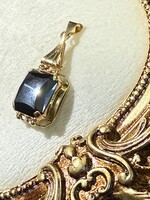 Vintage & Occasion Geelgouden  14 k hanger met hematiet