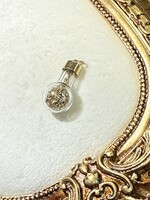 Vintage & Occasion Geelgouden 14 k hanger van glas met goud erin.